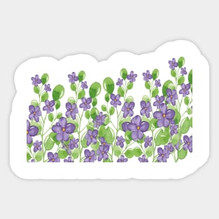 Purple watercolor wild flower Sticker